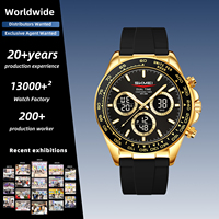 SKMEI # Montre-bracelet sport pour homme 2588 avec double fuseau horaire, alarme sonore, étanche 30M, bracelet en silicone, boîtier en métal