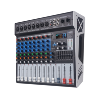 Console de mixage audio professionnelle 8 canaux 2x350W avec 99 effets DSP, contrôleur DJ actif / cartes son de mixage audio