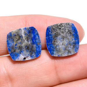 Elegante Premium Natural azul Bio lapislázuli cabujón suave cojín forma suelta piedra preciosa para hacer regalo joyería pulsera - Product Image 3