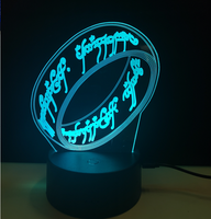 Lampe de bureau LED 3D personnalisée en acrylique à effet d'illusion pour chambre d'enfant, style moderne, recharge USB, veilleuse de Noël pour base de table