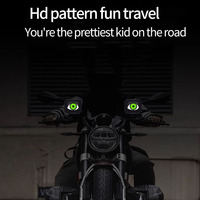 Nouvelle lampe LED Devil Eye étanche pour extérieur avec contrôle par application, 12-36V, multi-modes, pour rétroviseur de vélos électriques et motos