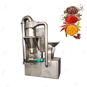Manufacturing With Cyclone Air Lock Grinder Cocoa Egg Shell Moringa Chili Powder Grinding Machine