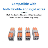 Bornier rapide de connecteur d'épissure en ligne compact 222 Spl-2 avec écrou à levier pour boîtier de PC d'alimentation conducteur de fil de poussée à 2 circuits