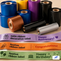 Cinta de Transferencia Térmica Unifon para Impresoras de Etiquetas Compatibles con Máquinas de Fax Oki y Konica Minolta, Rollos de Laminación PET de Colores Mixtos
