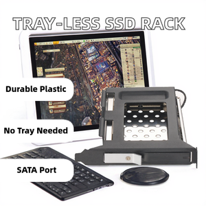 Unestech ชุดเก็บข้อมูลแบบไม่มีถาด 2.5 นิ้ว สำหรับใส่ SSD ช่องเสียบ PCI ขยาย SATA ตัวเรือนพลาสติกอะลูมิเนียม สำหรับใส่ฮาร์ดดิสก์แบบพกพา รุ่น ST8213PCI - Product Image 2