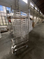 Four à chariot rotatif en acier inoxydable pour boulangerie, idéal pour cuisines centrales et usines de boulangerie