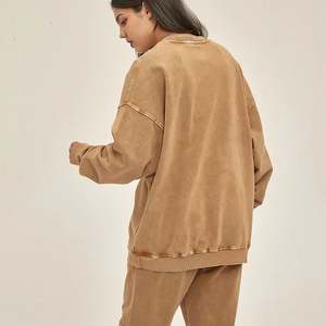 Yingling Valentine Stone Wash Sweat à capuche 100% coton Acid Wash Sweat à capuche personnalisé surdimensionné col rond - Product Image 6