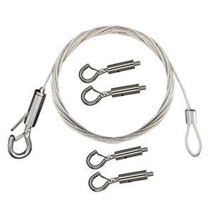 <span class=keywords><strong>Suspension</strong></span> de plafond en câble d'<span class=keywords><strong>acier</strong></span> réglable avec éclairage LED, <span class=keywords><strong>luminaire</strong></span> à panneau suspendu - Product Image 6