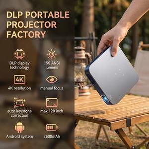 Aome S200 Mini proyector 4K DLP con batería grande incorporada Android 9 OS Home/Outdoor Theater Movie 2,4/5G Wifi - Product Image 1