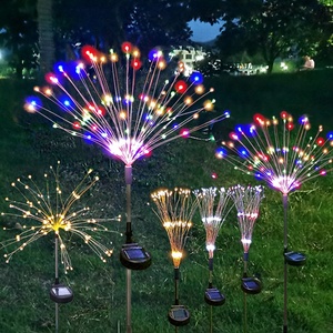 Lampu kembang api dekoratif liburan tahan air luar ruangan lampu tanah taman tenaga surya lanskap led DIY untuk dekorasi jalur halaman - Product Image 1