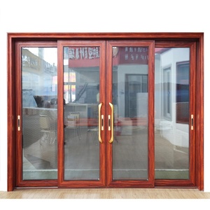 Puerta Corredera de Aluminio Color Madera <span class=keywords><strong>para</strong></span> Sala de Estar / Puerta de Balcón - Product Image 3