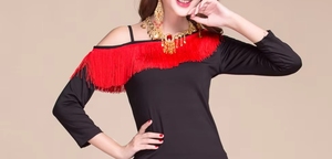BestDance Latin <span class=keywords><strong>Salsa</strong></span> Tango Rumba Cha Vestido de baile de salón Falda de entrenamiento y camisa Top Práctica de yoga - Product Image 4