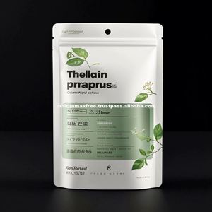 Feuille d'aluminium refermable avec impression personnalisée Finition mate Pochette debout refermable avec fermeture à glissière Odeur Sac d'emballage en plastique Mylar - Product Image 4