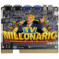 Carte de jeu PCB HET TV Millonario Skill Game à écran simple ou double, à monnayeur, pour machine de divertissement d'arcade (version espagnole)