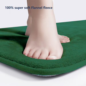 Bộ 3 Tấm Thảm Phòng Tắm Bằng Vải Flanen Xốp Thảm Nhà Tắm Giặt Được Bằng Máy Khô Nhanh Thấm Nước Chống Trượt - Product Image 3
