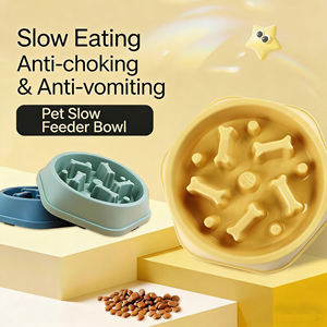 Wholesale High Quality <b>Plastic</b> Slow Feeding Bone Shape Food Slow Feeder Cat Dog Bowl Pet Bowl With Slip Small - Product Image 6