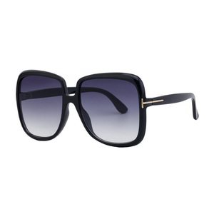 Lunettes de soleil surdimensionnées personnalisées pour femmes, monture noire, verres jaunes, protection UV400, style Instagram, lunettes de sport d'extérieur - Product Image 5