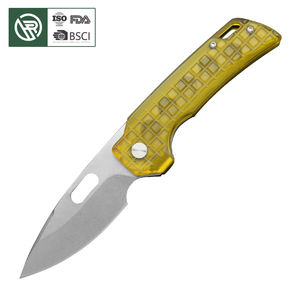 Navaja Plegable EDC Bochen 2026 de Alta Calidad, Acero 14c28n, Bloqueo de Marco, 3 Pulgadas, Punta de Caída <span class=keywords><strong>Elmax</strong></span>, Acabado Stonewash - Product Image 1