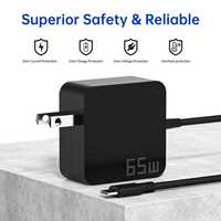 Adaptateur secteur pour ordinateur portable USB TYPE C 65W GAN Charger US EU Portable Notebook Wall Charger for Laptop Phone Tablet MacBook