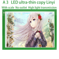 Table de traçage de dessin LED avec coussin lumineux et support A3 LED Light PadTracing Board Thin Translucent 5V USB powered led light box