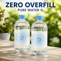 Machine de remplissage, de rinçage et de bouchage de bouteilles d'eau pure minérale entièrement automatique contrôlée par PLC
