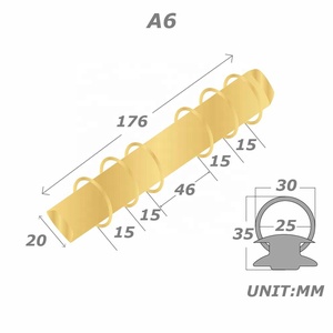 สมุดแพลนเนอร์แบบห่วง A6 ยี่ห้อ Yihe รุ่นขายดี 22 สี ทำจากหนังลายก้อนกรวด พร้อมซองใส่เงินแบบใสและแผ่นรองเขียน - Product Image 6