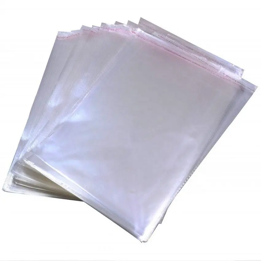 Factory direct sale Transparent Cellophane large Clear adhesive packing opp ldpe plastic bag