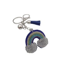 Porte-clés en strass, pendentif à pompon pour sac de couple, nouveaux accessoires de voiture