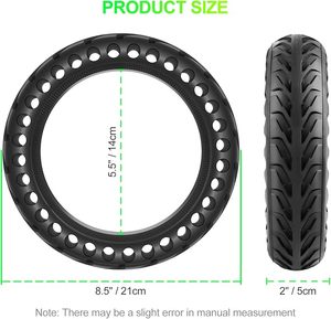 Neumático Sólido para Scooter <span class=keywords><strong>de</strong></span> 8.5x2 50/75-6.1 para <span class=keywords><strong>Xiaomi</strong></span> M365 Pro 2 <span class=keywords><strong>1S</strong></span> Mi3 Gotrax GXL V2 XR APEX, Neumático <span class=keywords><strong>de</strong></span> Repuesto Antipinchazos con Estructura <span class=keywords><strong>de</strong></span> Panal - Product Image 3