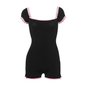 Viviblook K24RP266 Barboteuse une pièce en dentelle à col carré pour fille épicée pour femme - Product Image 4