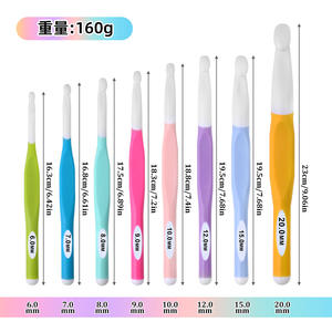 Crochet transfrontalier 2025 – Nouveaux outils de tricot et de crochet pour tapis et écharpes, en plastique ABS épaissi avec poignée TPR, 6-20 mm, CH138 - Product Image 6