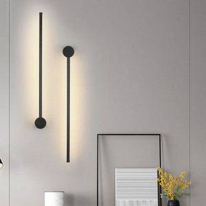 Nordic Designer Long Wall Lamp <b>Led</b> Linear <b>Touch</b> Control Minimalist Modern Bedroom Ambient <b>Light</b> - Product Image 1