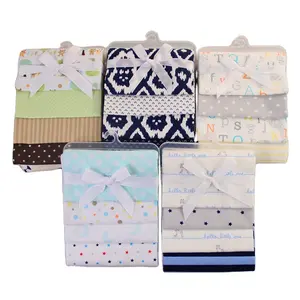 детское одеяло из 4 предметов Suppliers-Новый дизайн, однослойное детское одеяло 76x76 см, 4 шт. в упаковке, Фланелевое хлопковое детское одеяло с принтом