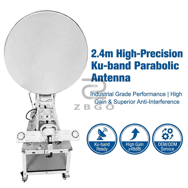 1.8 Meter Ku-Band VSAT Parabolic Antenna 13.75~14.5GHz Linear Polarized Satellite Communication Dish Antenna