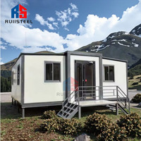 RUIISTETEEL 20 pieds 40 pieds Maison de conteneur moderne préfabriquée isolée et extensible Maison mobile 2 3 4 5 chambres à coucher