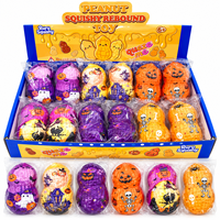 Jouets promotionnels : 12 jouets anti-stress en forme d'arachide, doux, à récupération lente, conçus pour Halloween, jouets sensoriels à presser pour soulager le stress