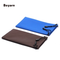 Bofiln vente en gros, pochette de lunettes de soleil en microfibre noire, sac en tissu de verre pour lunettes personnalisées