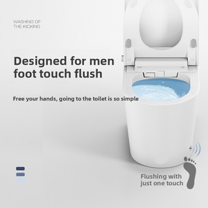 <span class=keywords><strong>WC</strong></span> intelligent avec bidet pour usage domestique, stérilisation entièrement automatique, chauffage instantané, chasse d'eau par siphon, levage du couvercle indépendant de la pression de l'eau, réservoir - Product Image 2