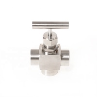Vanne à aiguille à 3 voies forgées, filetage femelle, en acier inoxydable SS316 SS304 6000psi