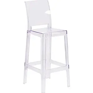 Moderner Sessel Esszimmers tuhl Kristall Transparent Kunststoff Klar Acryl Ghost Chair