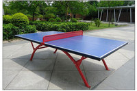 Table de ping-pong d'extérieur, modèle pliable pour la maison, imperméable, résistante à la pluie et au soleil, surface de jeu standard, haute densité