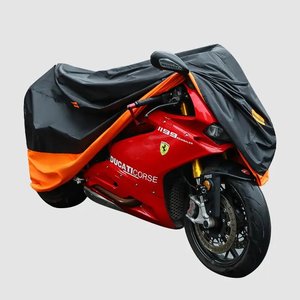 Housse de <span class=keywords><strong>moto</strong></span> réutilisable, anti-poussière, imperméable, avec bandes réfléchissantes et protection UV, <span class=keywords><strong>prix</strong></span> usine - Product Image 2