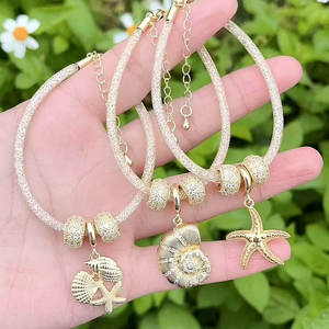 Pulsera con abalorio de árbol de <span class=keywords><strong>coco</strong></span>/seta/pimienta esmaltada estilo costero de estilo costero, colgante de árbol de <span class=keywords><strong>coco</strong></span> esmaltado, pulsera de cuentas de bola - Product Image 2