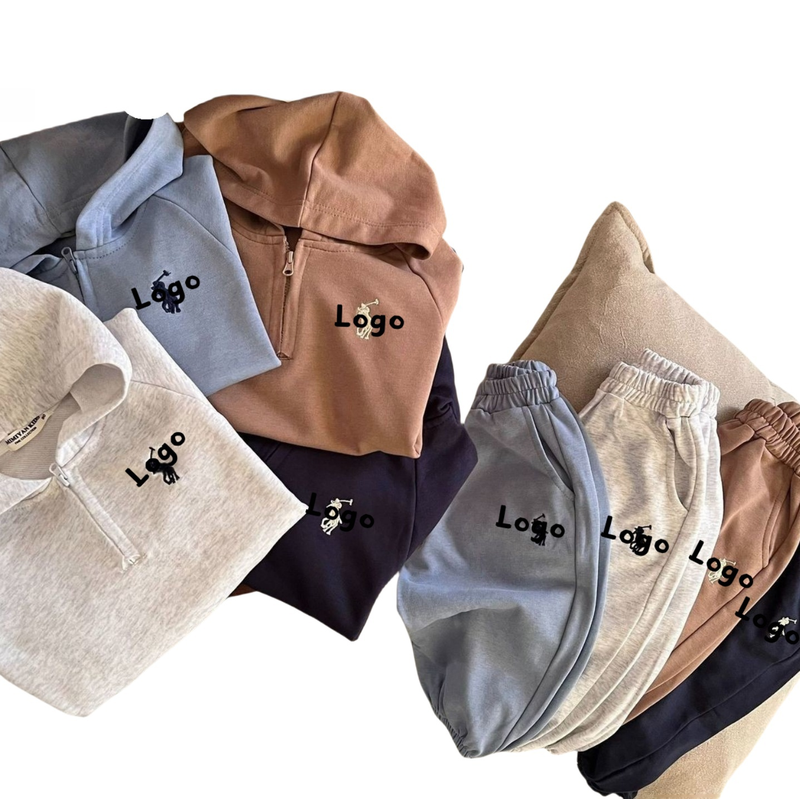 Custom Spring Boys Sportswear Set Embroidered