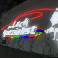 Letras LED RGB Acrílicas Dinámicas Multicolores Vívidas Personalizadas/Oferta Especial Fácil Instalación Letras LED RGB Direccionables Personalizadas
