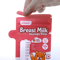 Sacs de conservation du lait maternel personnalisés, imprimés, de qualité alimentaire, sans BPA, anti-fuite, résistants au congélateur, avec bec verseur pour l'alimentation de bébé
