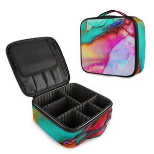 Hot Sales Custom Trendy Portable Beauty Bag Organizer Travel Cosmetic Bag Tie Dye Women Hard <b>Makeup</b> <b>Case</b> - Product Image 1