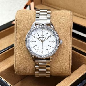 Montre pour femme en acier inoxydable en forme de goutte d'eau sertie de diamants, avec chaîne tendance, résistante à l'eau, style élégant. - Product Image 3