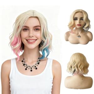 Perruques de cosplay KASTE Enid en fibre haute température, ondulées, inspirées de la série télévisée La <span class=keywords><strong>Famille</strong></span> Addams, pour Halloween - Product Image 1