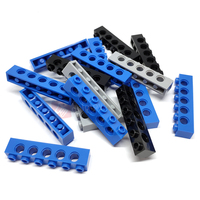 DELO TOYS Briques de construction éducatives en vrac, blocs de construction DIY, briques MOC en plastique ABS, brique 1*6 1 X 6 avec trous (N°3894)
